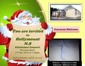 Christmas concert invitation 2015