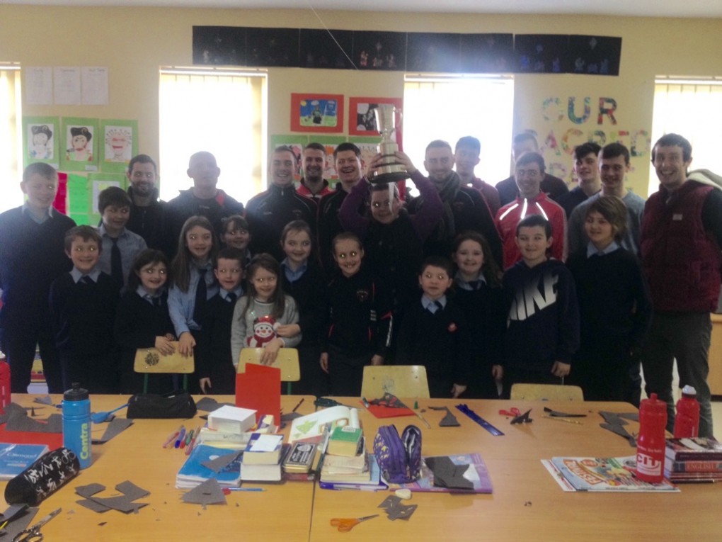 Delighted to have a visit today from the O’Donoghue Cup winners 2015 Congratulations Rathmore GAA