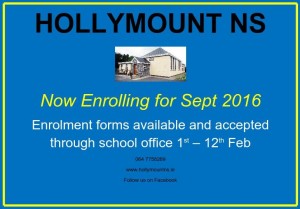 Hollymount NS Enrolement 2016 - poster (1)
