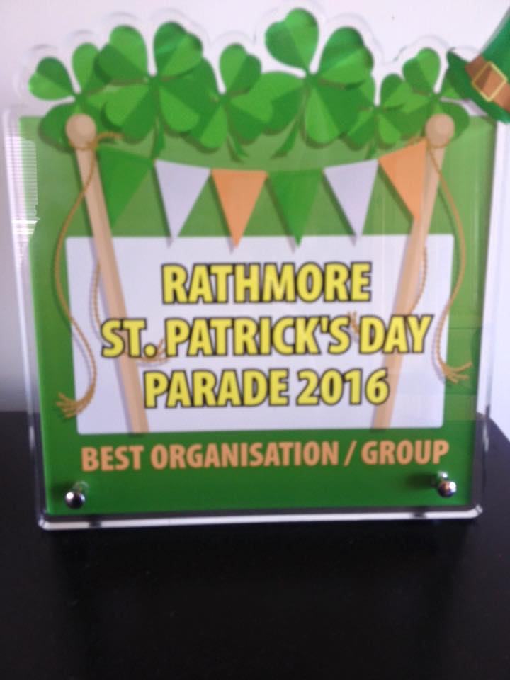 Congratulations to our Parents Association on winning ‘Best Group’ in the Rathmore St. Patrick’s Day Parade on 13th March 2016 ☘