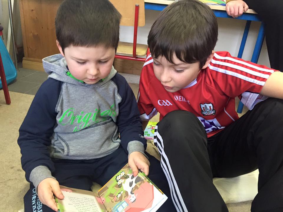 3rd March 2016 Celebrating World Book Day with some buddy reading! Hollymount National School’s photo.